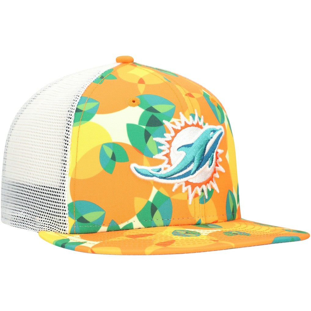 Miami Dolphins New Era Citrus 9FIFTY Trucker Snapback Hat Orange