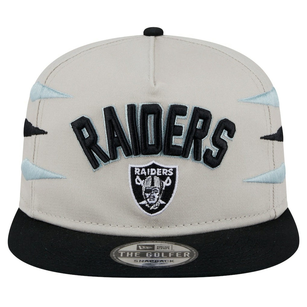 Las Vegas Raiders New Era Athletic Golfer Snapback Hat Stone/Black