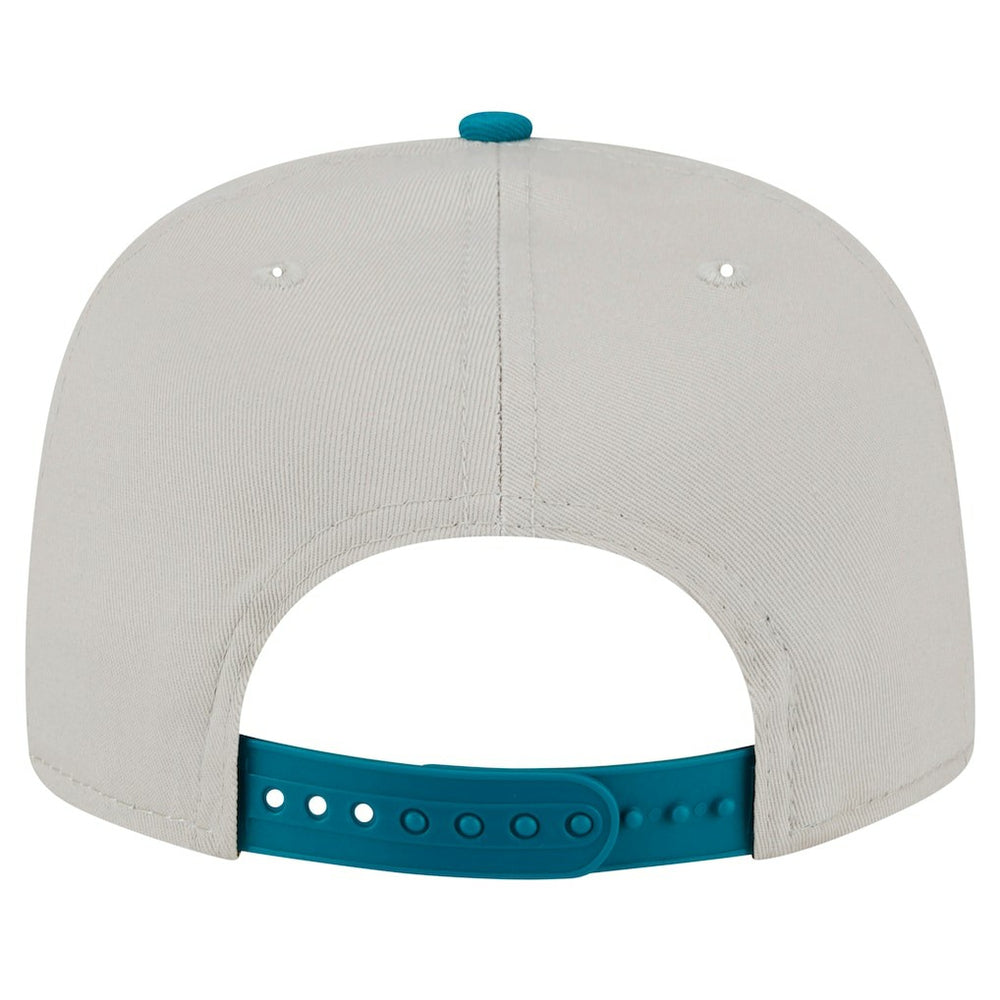 Miami Dolphins New Era Athletic Golfer Snapback Hat Stone/Aqua