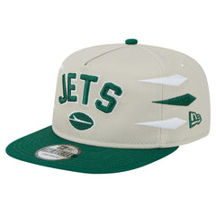 New York Jets New Era Athletic Golfer Snapback Hat Stone/Green