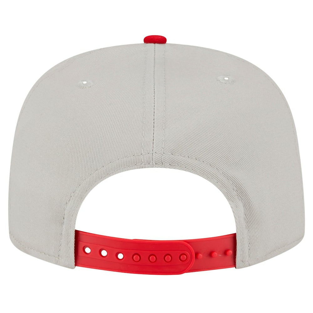 San Francisco 49ers New Era Athletic Golfer Snapback Hat Stone/Scarlet