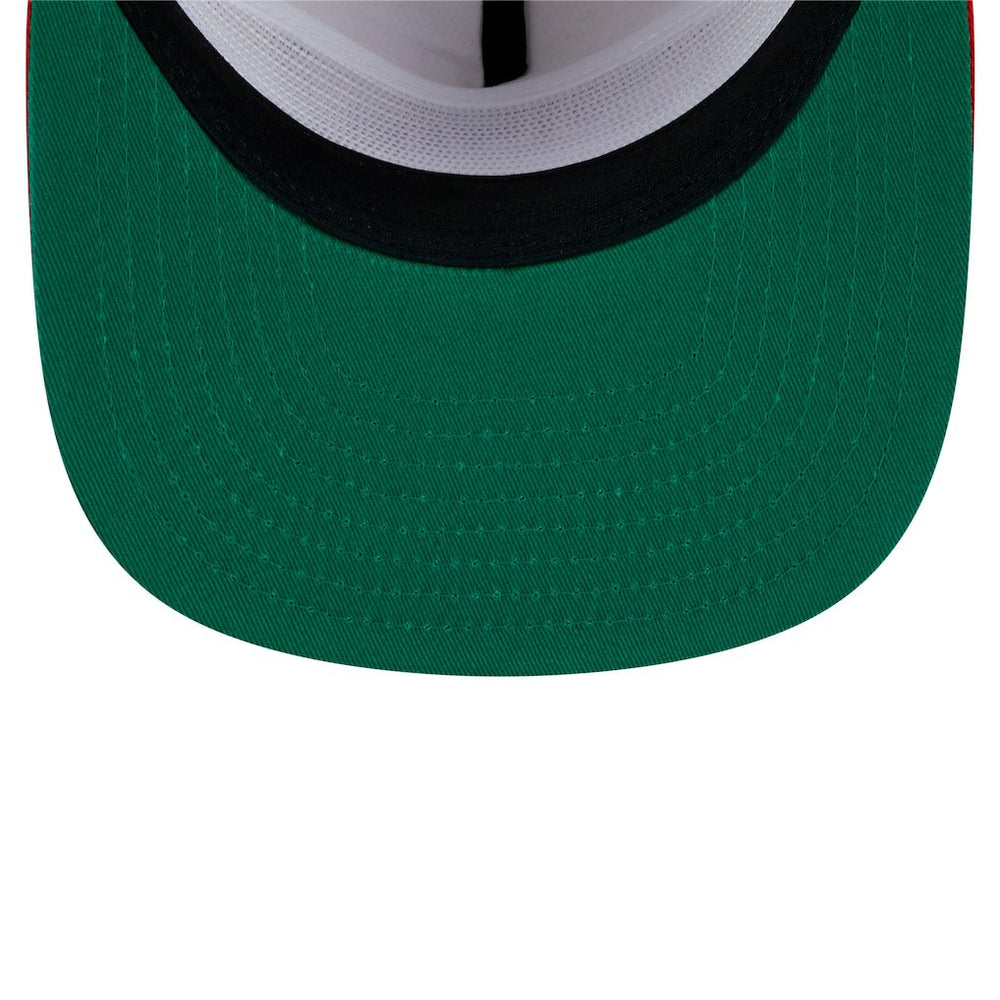San Francisco 49ers New Era Athletic Golfer Snapback Hat Stone/Scarlet