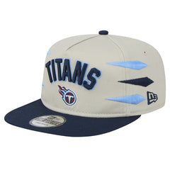 Tennessee Titans New Era Athletic Golfer Snapback Hat Stone/Navy