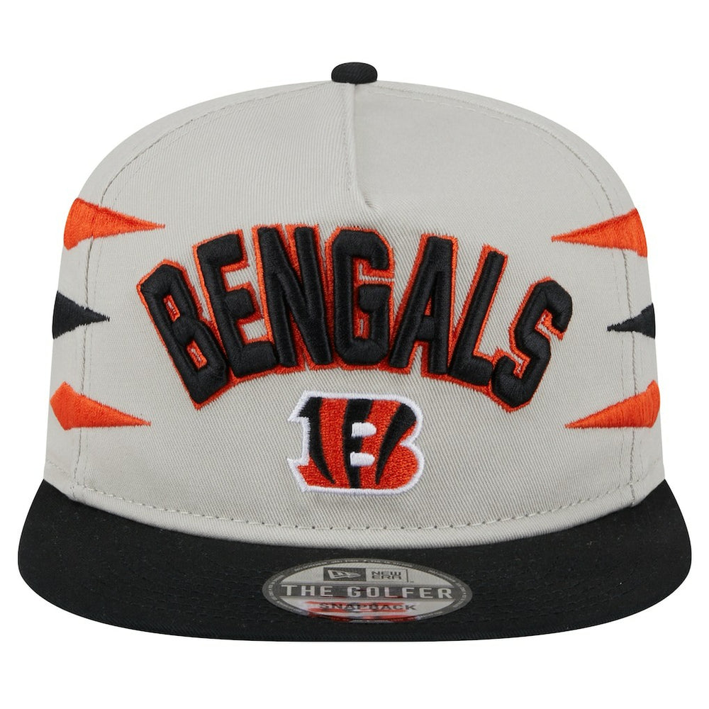 Cincinnati Bengals New Era Athletic Golfer Snapback Hat Stone/Orange