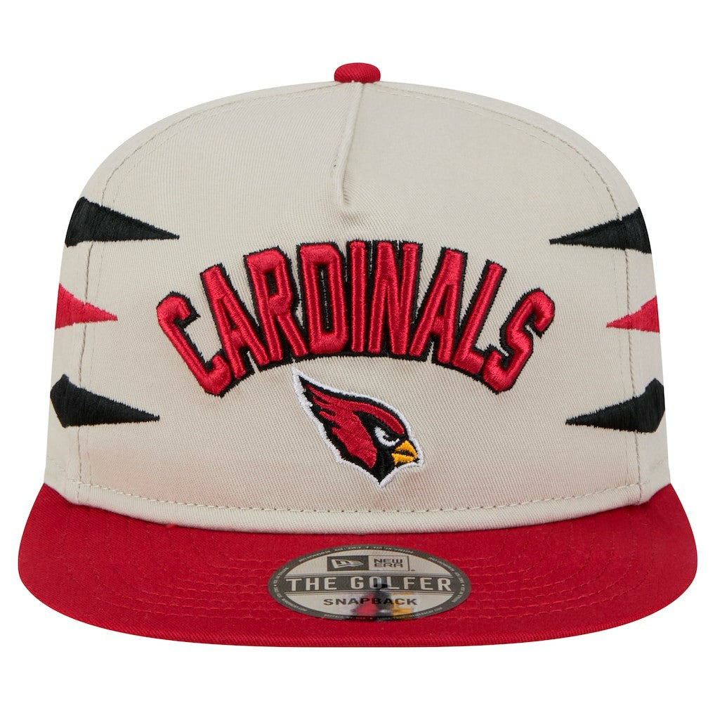 Arizona Cardinals New Era Athletic Golfer Snapback Hat Stone/Cardinal