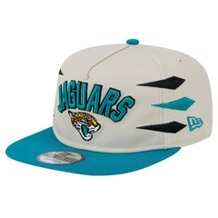 Jacksonville Jaguars New Era Athletic Golfer Snapback Hat Stone/Teal