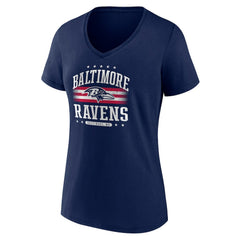 Baltimore Ravens Women's Americana Team V-Neck T-Shirt Navy