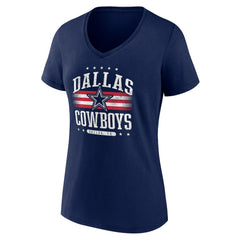 Dallas Cowboys Women's Americana Team V-Neck T-Shirt Navy
