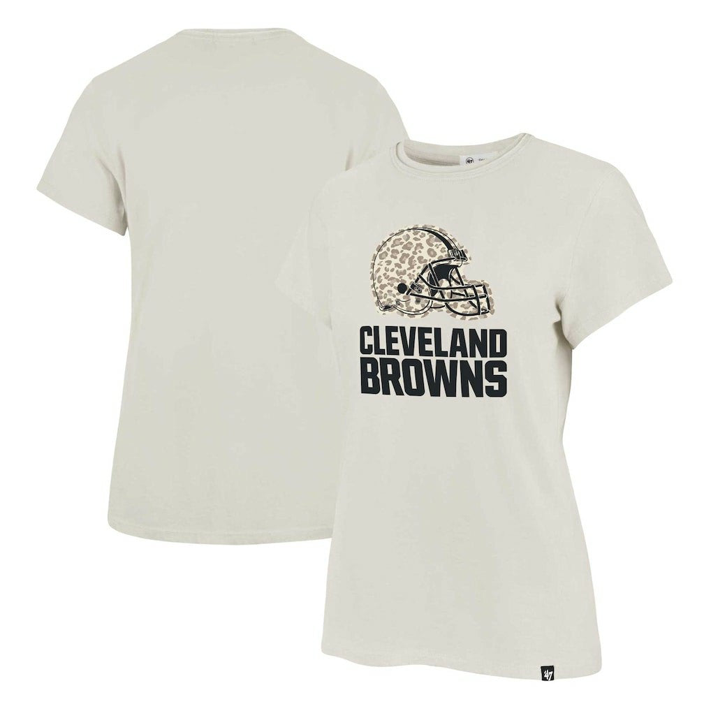 Cleveland Browns '47 Women's Panthera Frankie T-Shirt Cream