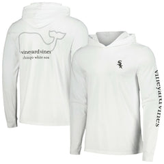 Chicago White Sox Vineyard Vines Long Sleeve Hoodie T-Shirt - White Hoodies