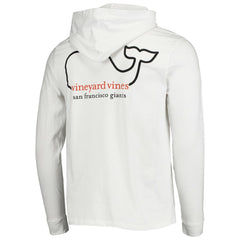 San Francisco Giants Vineyard Vines Long Sleeve Hoodie T-Shirt - White Hoodies