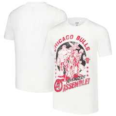 Chicago Bulls Youth NBA x Marvel Avengers Squad T-Shirt White