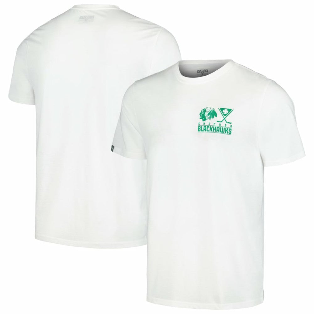 NHL Chicago Blackhawks Levelwear St. Patrick's Day Richmond T-Shirt - White