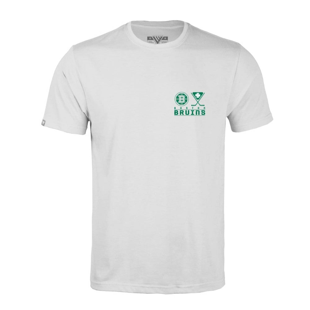 NHL Boston Bruins Levelwear St. Patrick's Day Richmond T-Shirt - White
