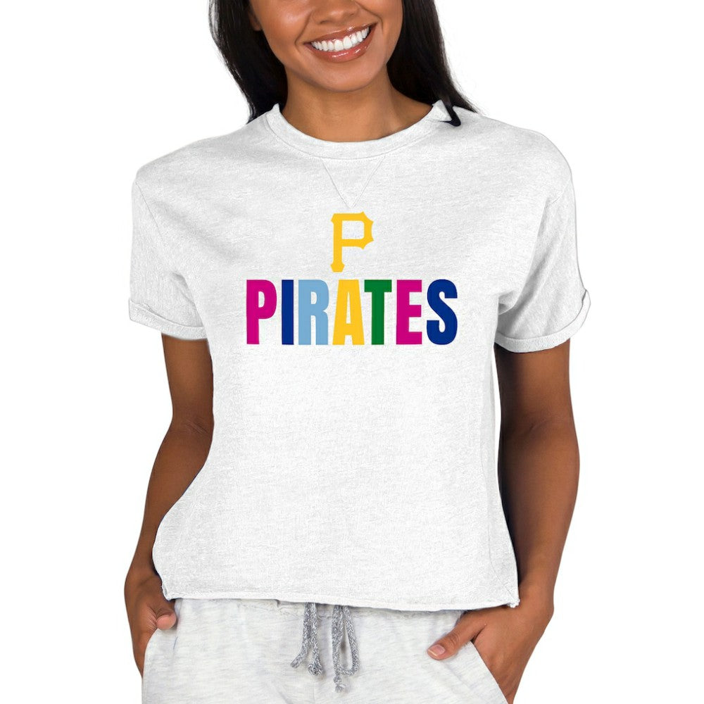 Pittsburgh Pirates Concepts Sport Women's Mainstream Terry Sweatshirt - Oatmeal Sweatshirts