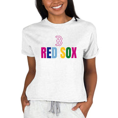 Boston Red Sox Concepts Sport Women's Mainstream Terry Sweatshirt - Oatmeal Sweatshirts