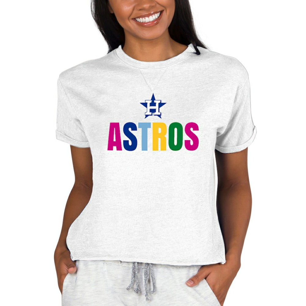 Houston Astros Concepts Sport Women's Mainstream Terry Sweatshirt - Oatmeal Sweatshirts