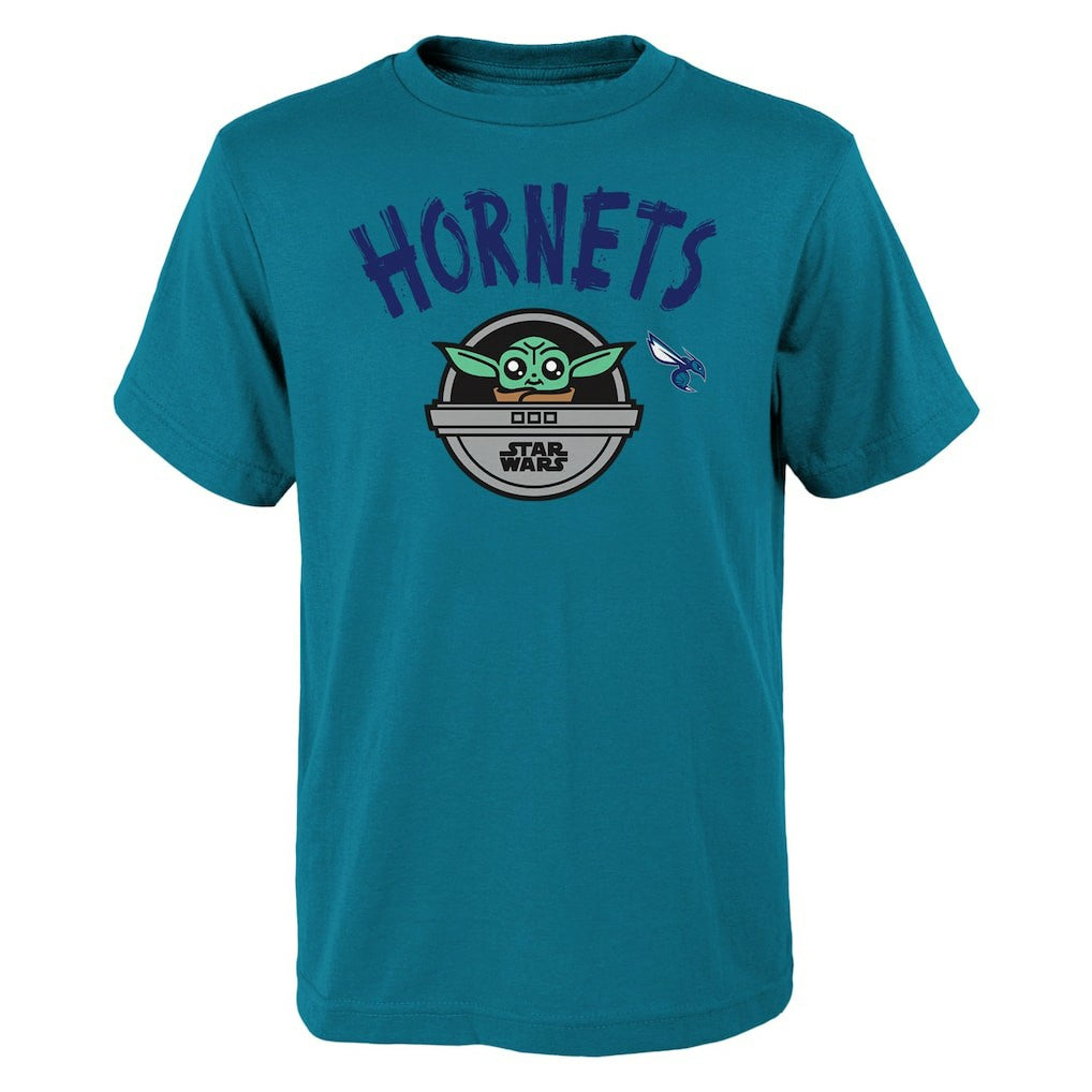 Charlotte Hornets Youth Star Wars The Child T-Shirt Teal