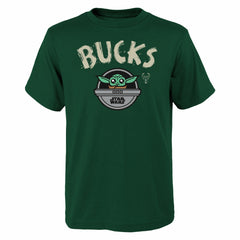 Milwaukee Bucks Youth Star Wars The Child T-Shirt Hunter Green