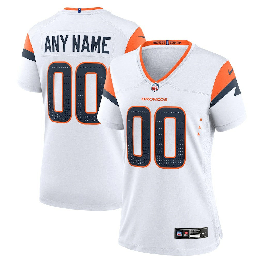 Denver Broncos Women's Mile High Collection Custom Game Jersey White