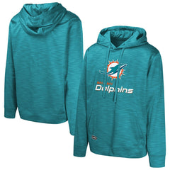 Miami Dolphins Streak Fleece Pullover Hoodie Aqua