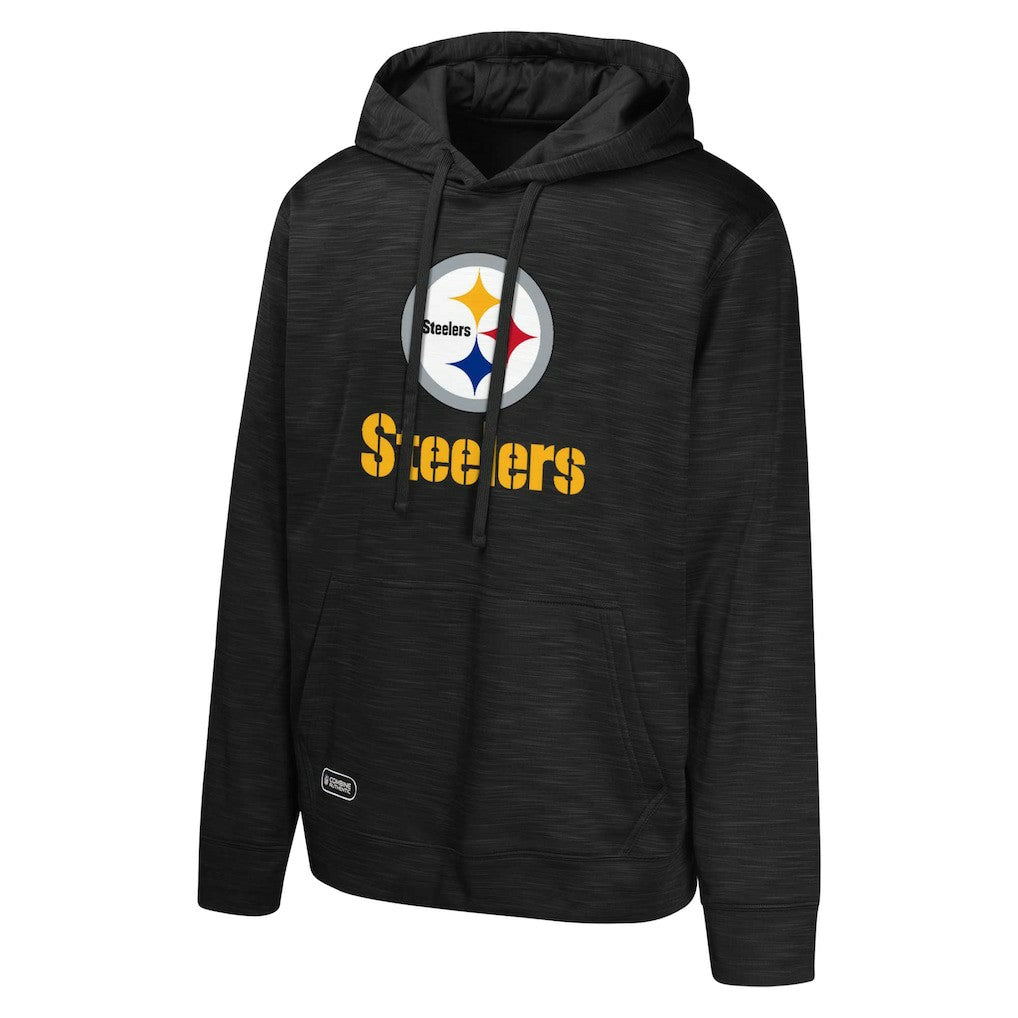 Pittsburgh Steelers Streak Fleece Pullover Hoodie Black