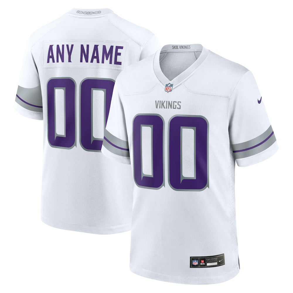 NFL Minnesota Vikings Alternate Custom Game Jersey - White