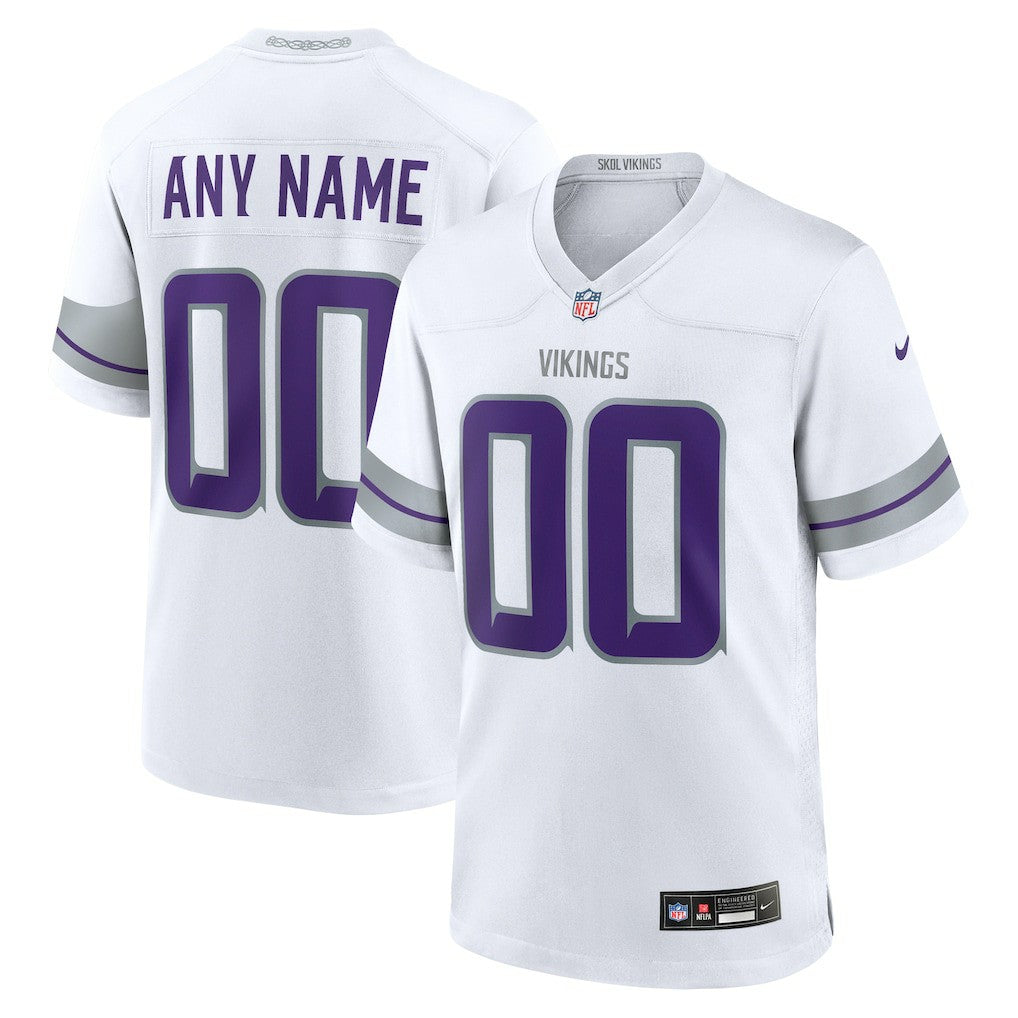 NFL Minnesota Vikings Alternate Custom Game Jersey - White