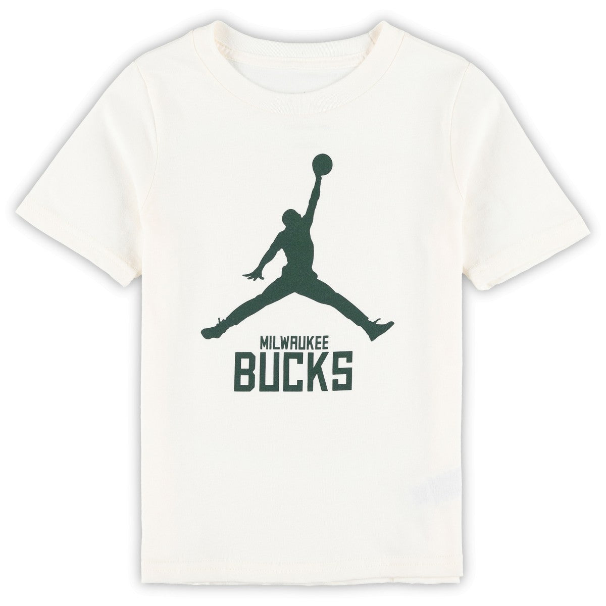 Milwaukee Bucks Jordan Brand Preschool Essential Jumpman T-Shirt Cream
