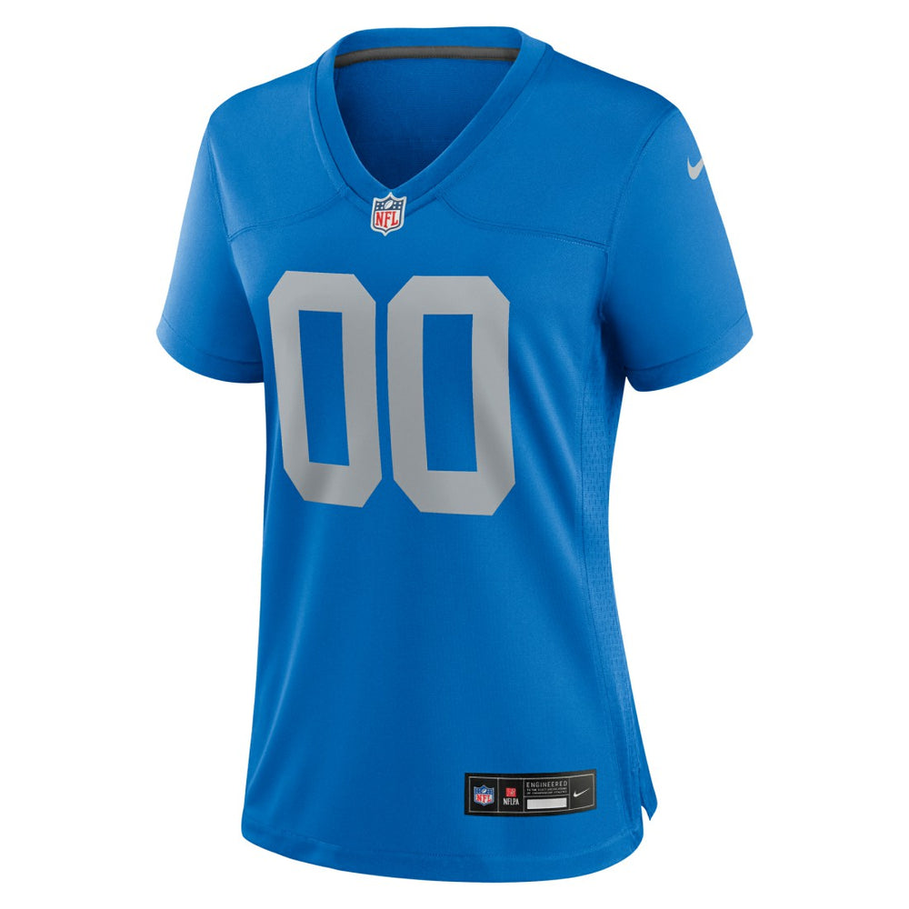Detroit Lions Women's Alternate Custom Game Jersey Blue