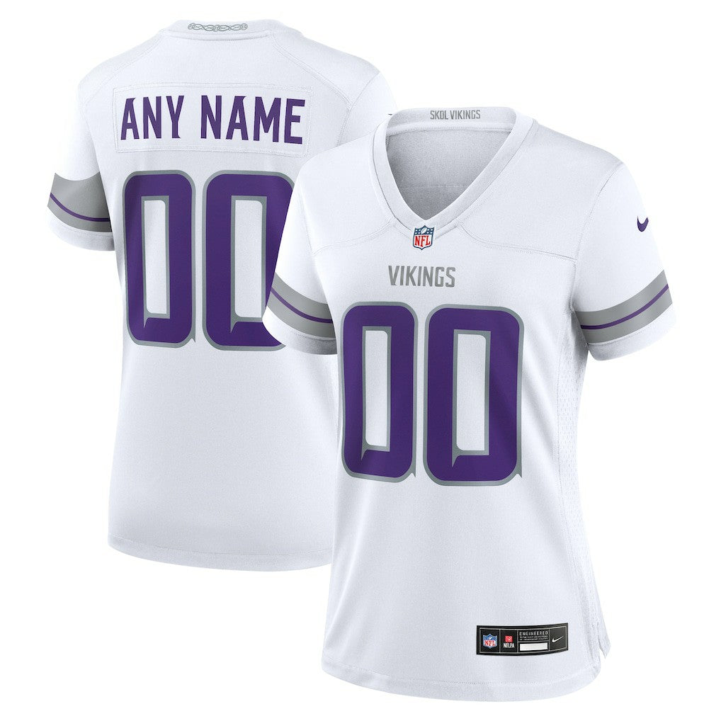 NFL Minnesota Vikings Women's Alternate Custom Game Jersey - White
