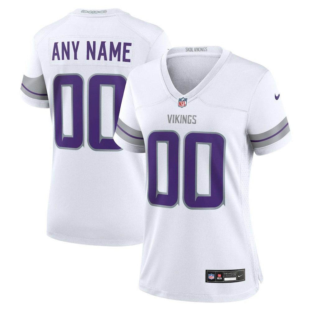 NFL Minnesota Vikings Women's Alternate Custom Game Jersey - White