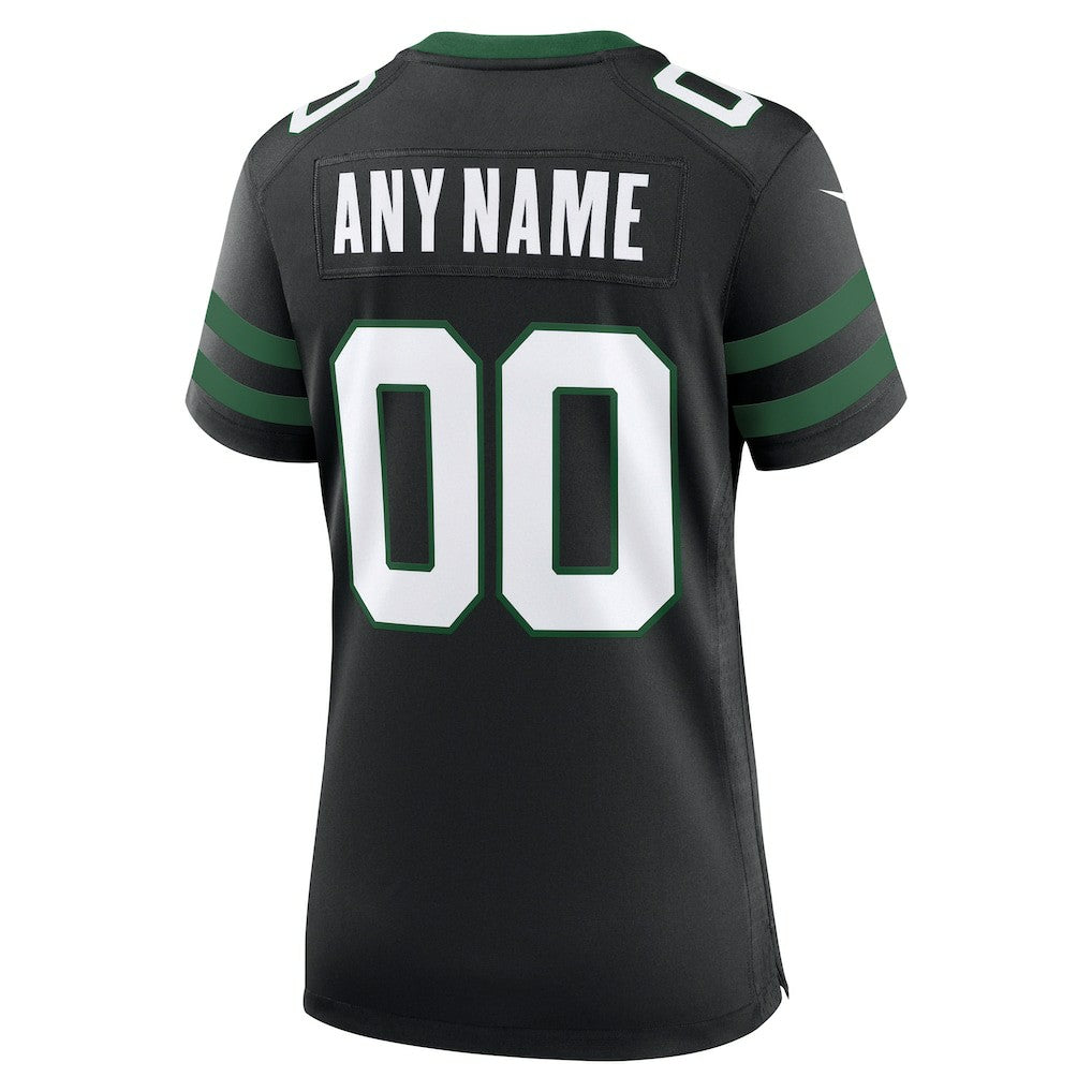 New York Jets Women's Alternate Custom Game Jersey Legacy Black