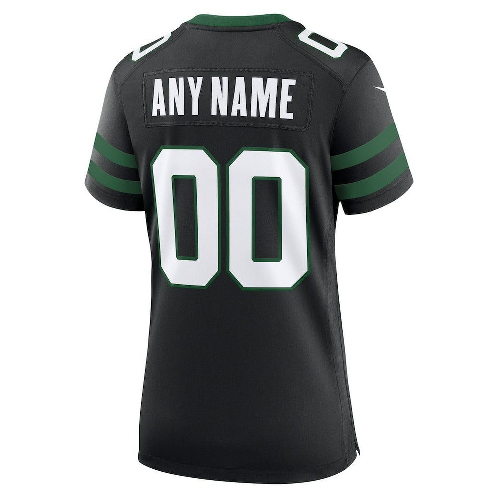 New York Jets Women's Alternate Custom Game Jersey Legacy Black