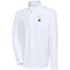 Cleveland Cavaliers Antigua Shamrock Tribute Quarter-Zip Pullover Top White