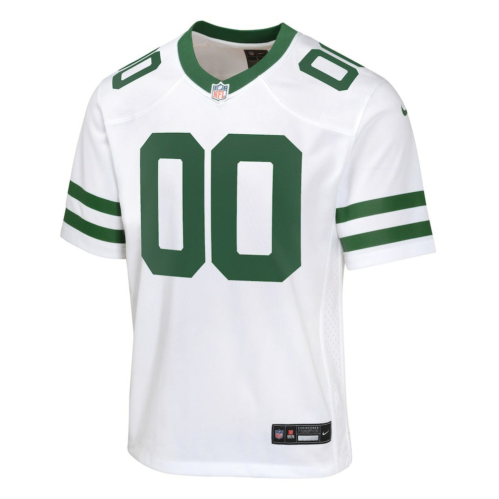 New York Jets Youth Custom Game Jersey Legacy White