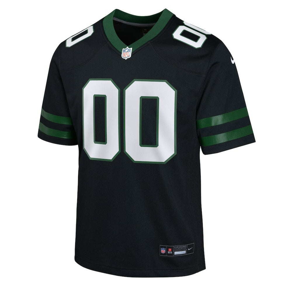 New York Jets Youth Alternate Custom Game Jersey Black
