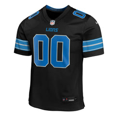 Detroit Lions Youth Alternate Custom Game Jersey Black