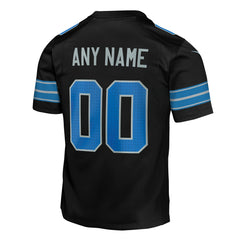 Detroit Lions Youth Alternate Custom Game Jersey Black