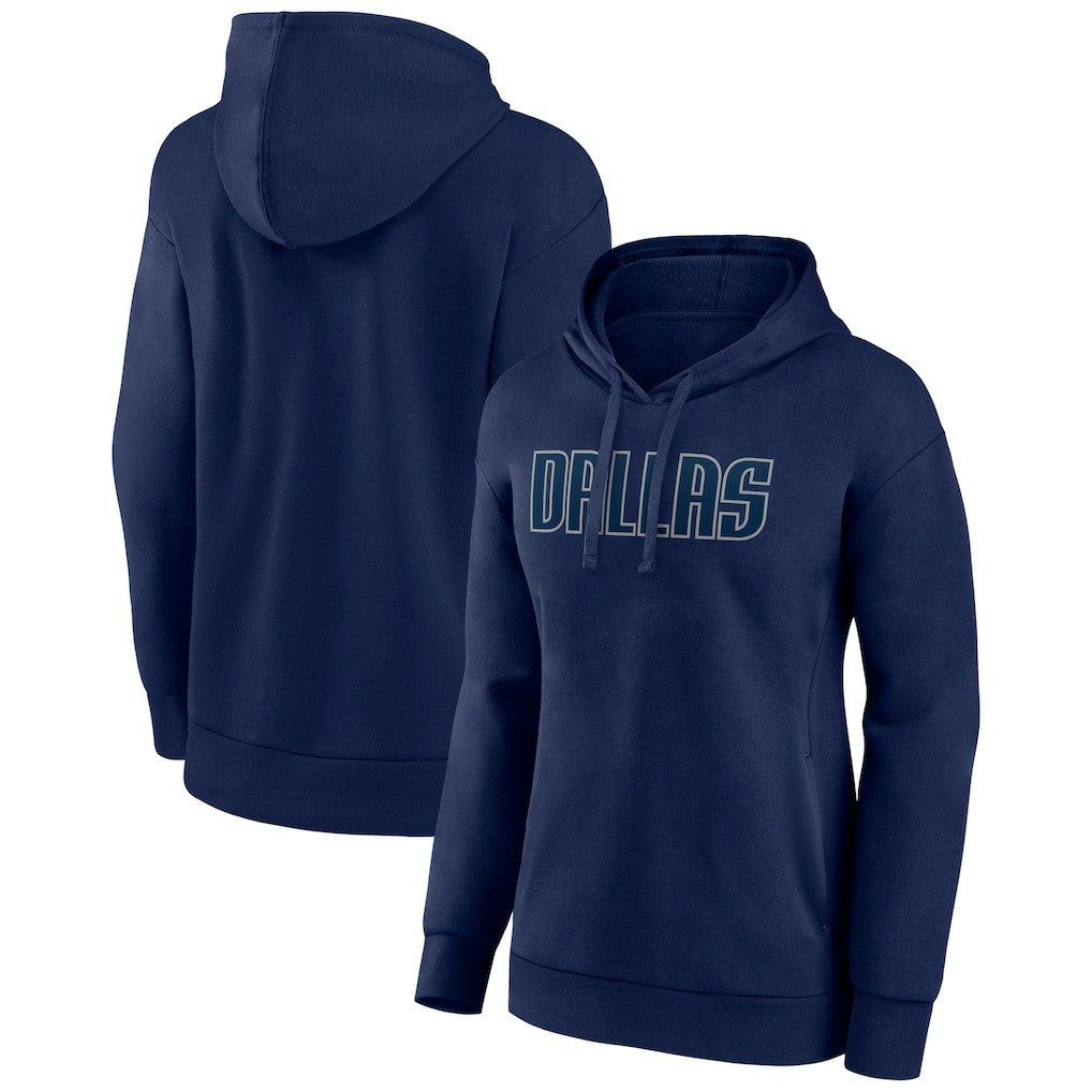 Dallas Mavericks Women's Wordmark Pullover Hoodie Navy