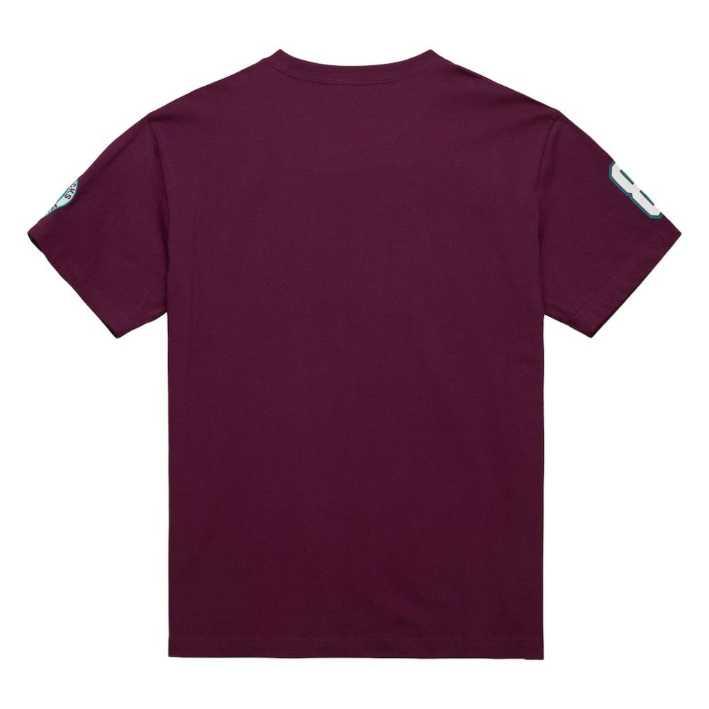 NHL Teemu Selanne Anaheim Ducks Mitchell & Ness Premium Nickname Vintage Logo T-Shirt - Purple