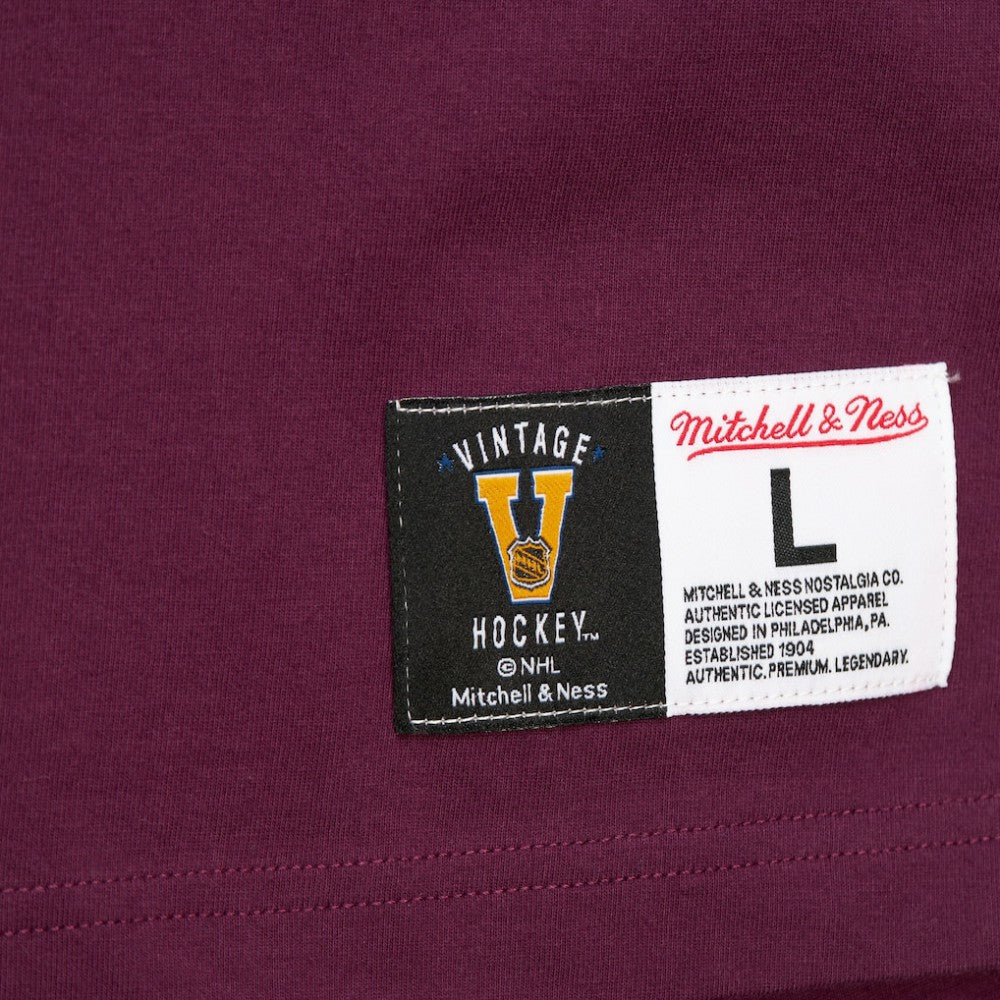NHL Teemu Selanne Anaheim Ducks Mitchell & Ness Premium Nickname Vintage Logo T-Shirt - Purple