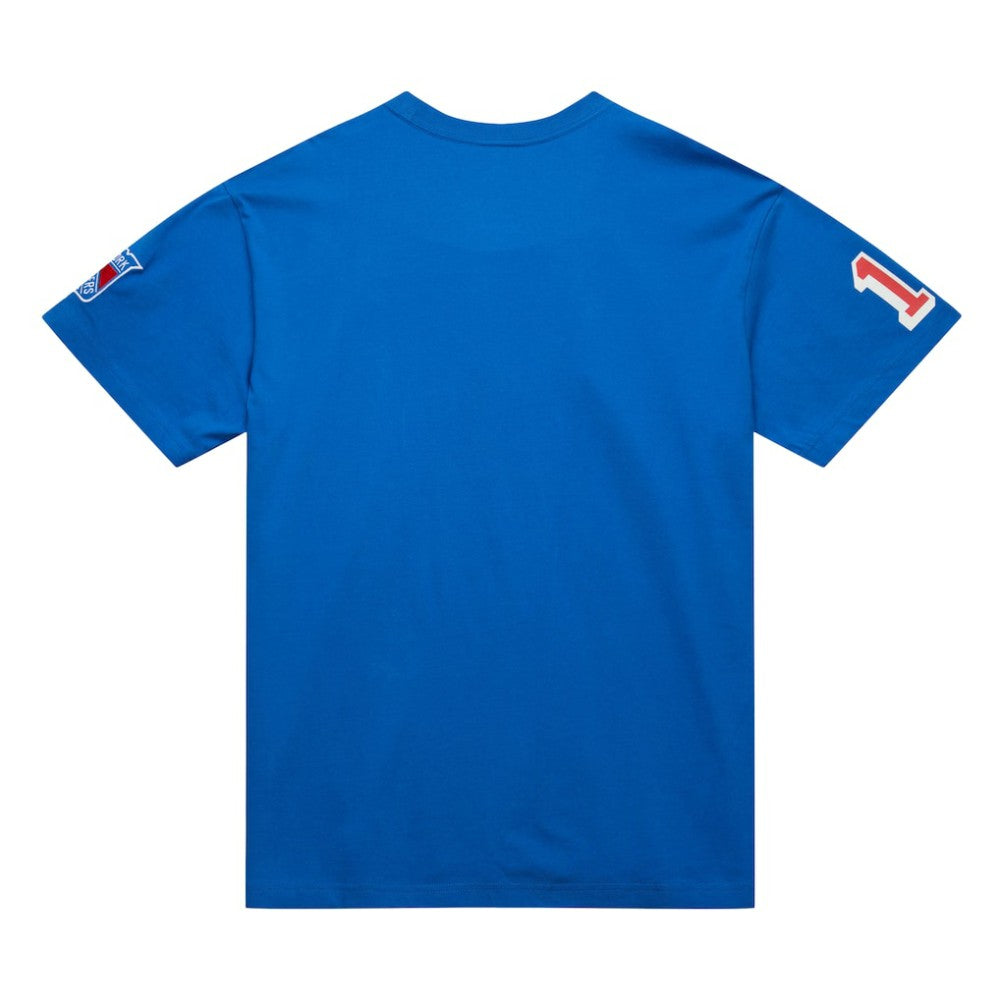NHL Mark Messier New York Rangers Mitchell & Ness Premium Nickname Vintage Logo T-Shirt - Blue