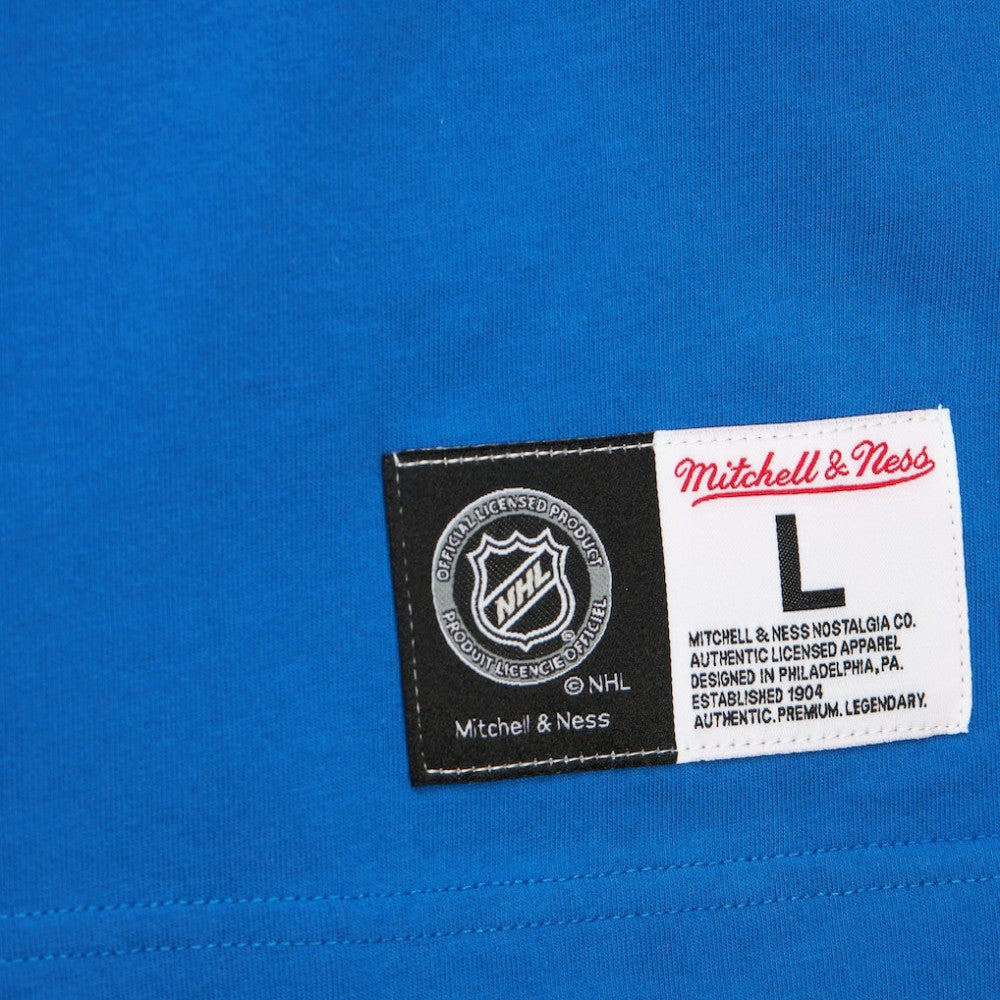 NHL Mark Messier New York Rangers Mitchell & Ness Premium Nickname Vintage Logo T-Shirt - Blue