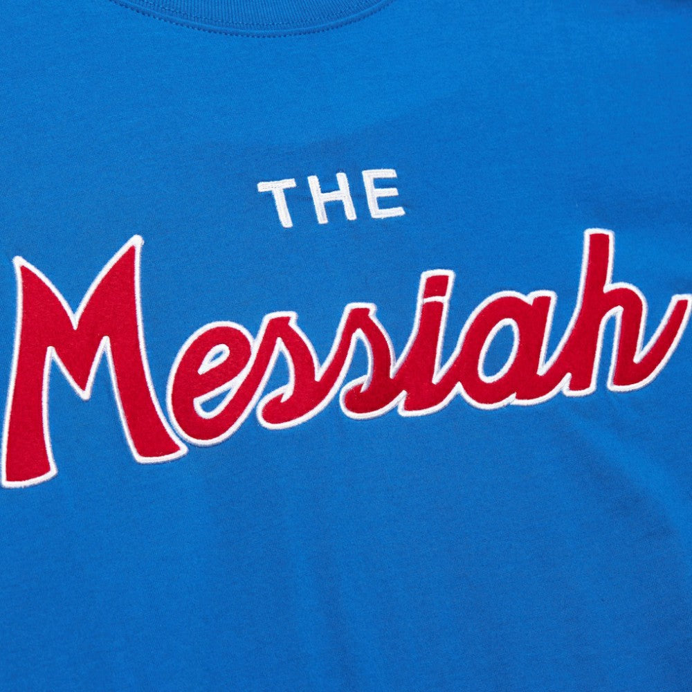 NHL Mark Messier New York Rangers Mitchell & Ness Premium Nickname Vintage Logo T-Shirt - Blue
