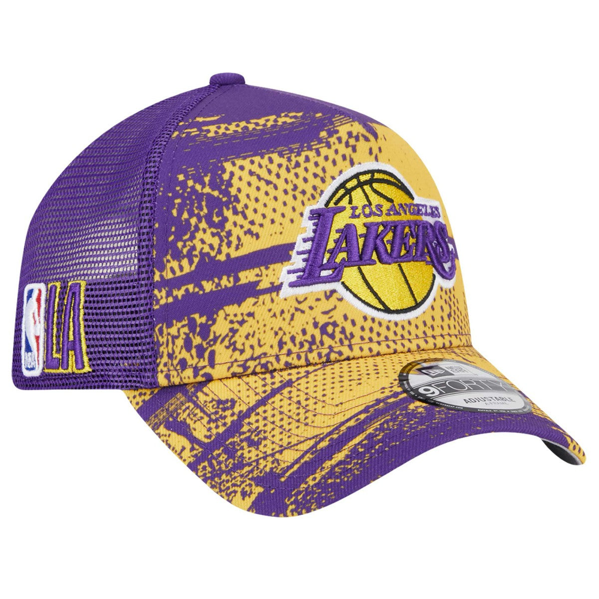 Los Angeles Lakers Tip Off A-Frame Trucker 9FORTY Adjustable Hat Purple/Gold