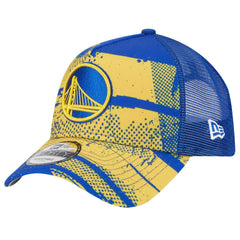 Golden State Warriors Tip Off A-Frame Trucker 9FORTY Adjustable Hat Royal/Gold