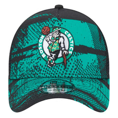 Boston Celtics Tip Off A-Frame Trucker 9FORTY Adjustable Hat Black/Kelly Green