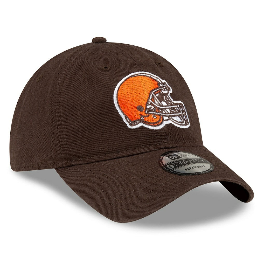 Cleveland Browns New Era Core Classic Primary 9TWENTY Adjustable Hat Brown