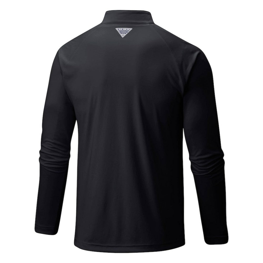 Athletics Columbia Terminal Tackle Omni-Shade Raglan Quarter-Zip Pullover Top - Black Pullover